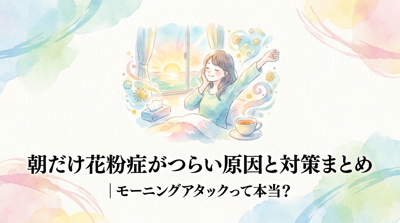 朝だけ花粉症がつらい原因と対策まとめ|モーニングアタックって本当?