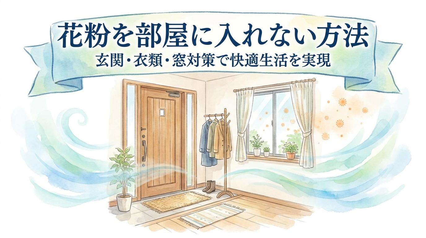 花粉を部屋に入れない方法|玄関・衣類・窓対策で快適生活を実現