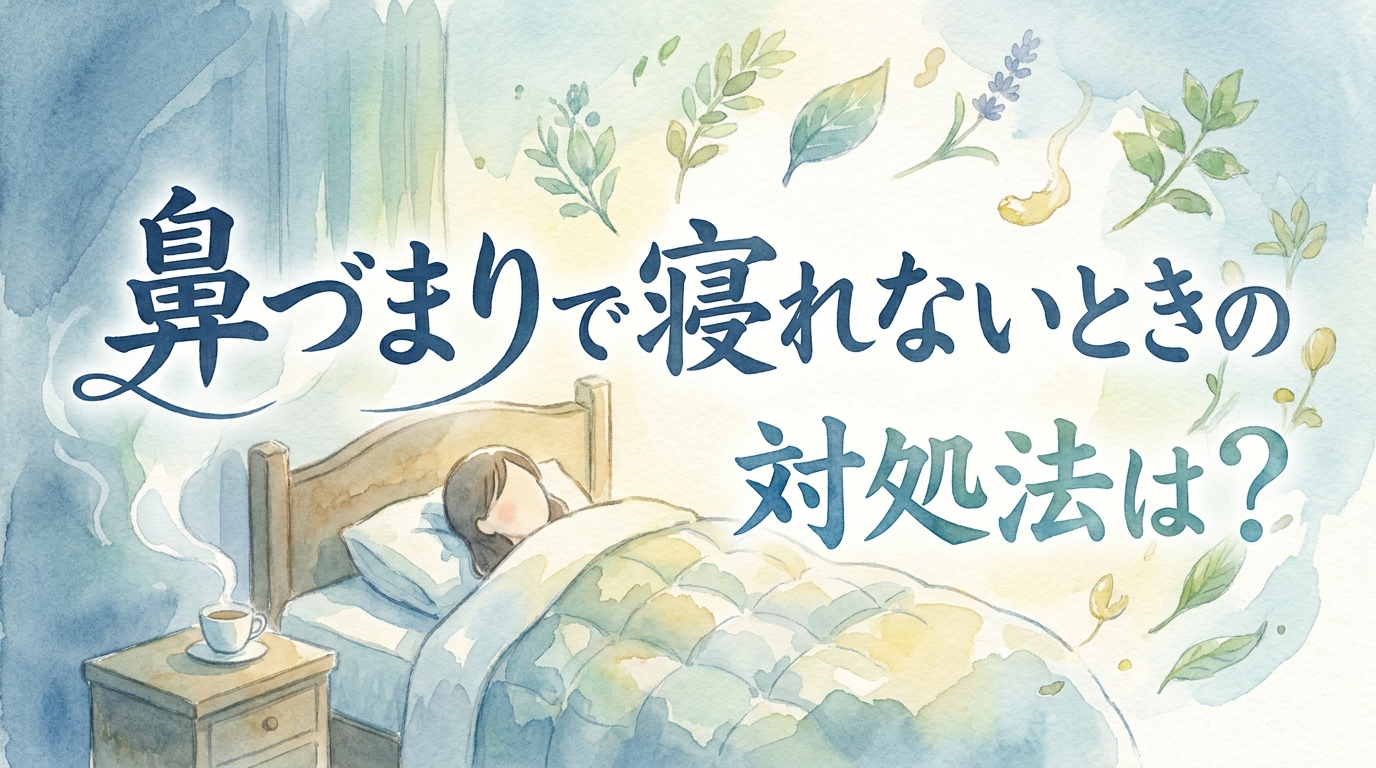 鼻づまりで寝れないときの対処法は？