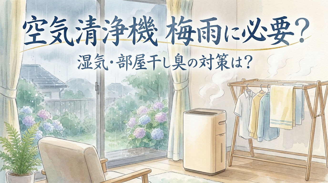 空気清浄機 梅雨に必要?湿気・部屋干し臭の対策は?