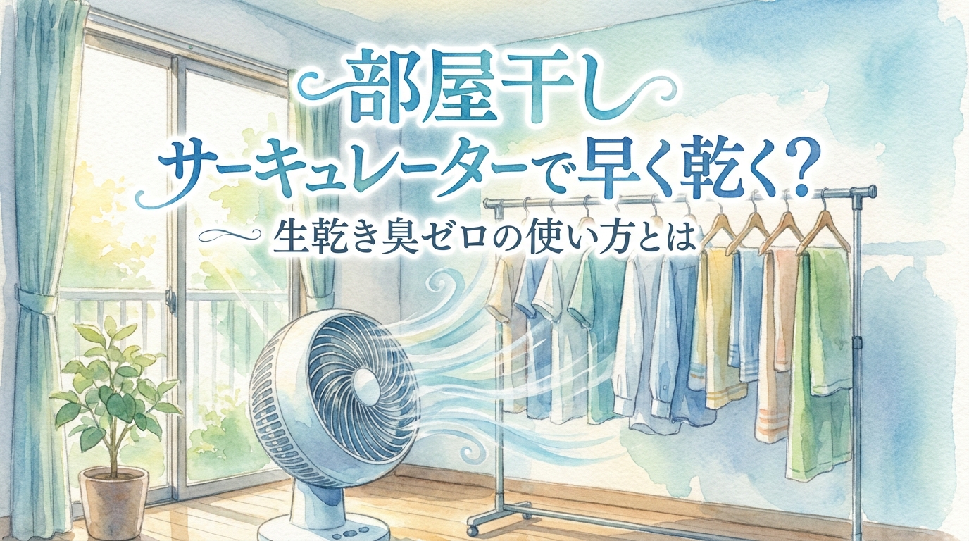 部屋干し サーキュレーターで早く乾く?生乾き臭ゼロの使い方とは