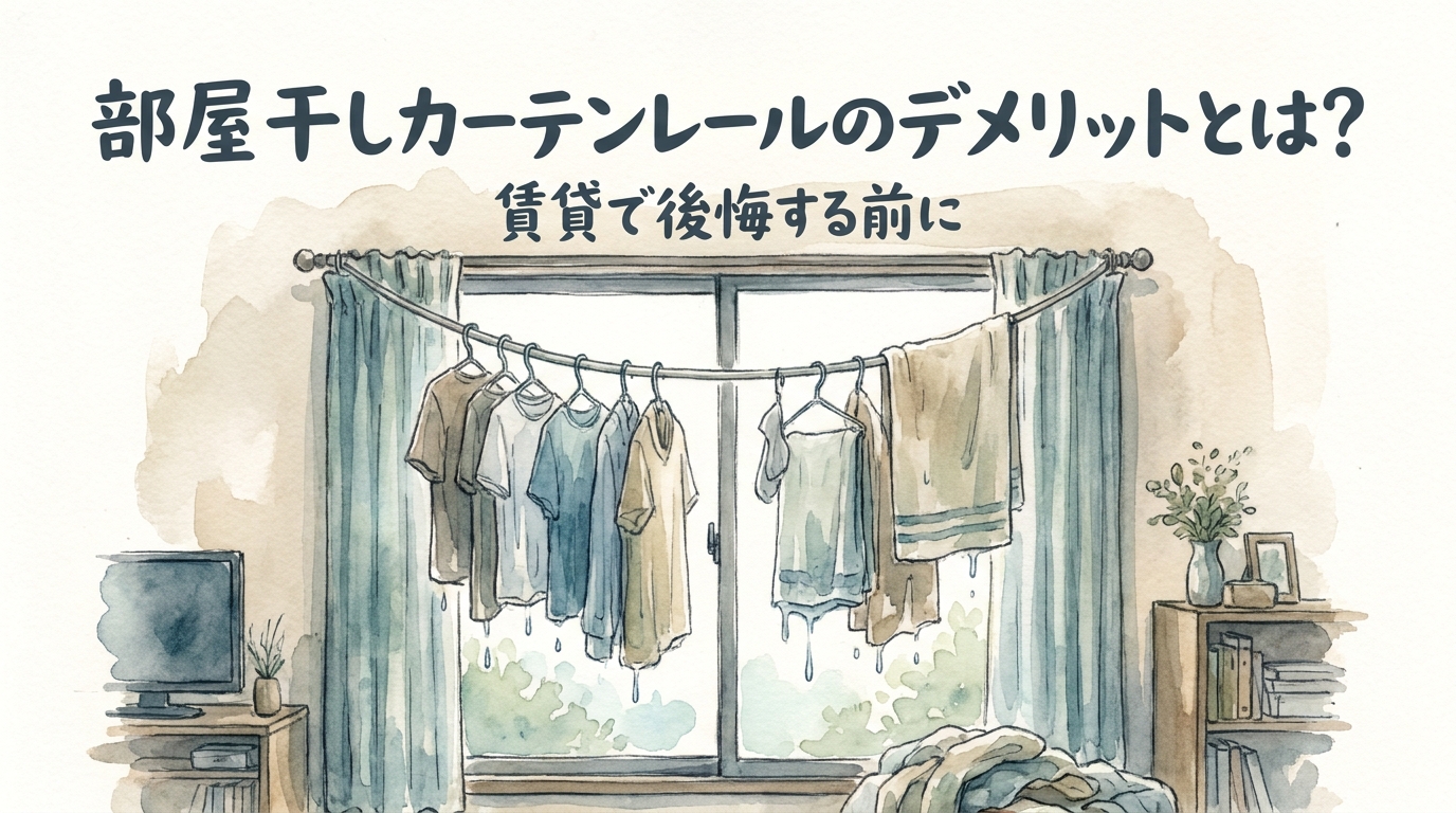 部屋干しカーテンレールのデメリットとは?賃貸で後悔する前に