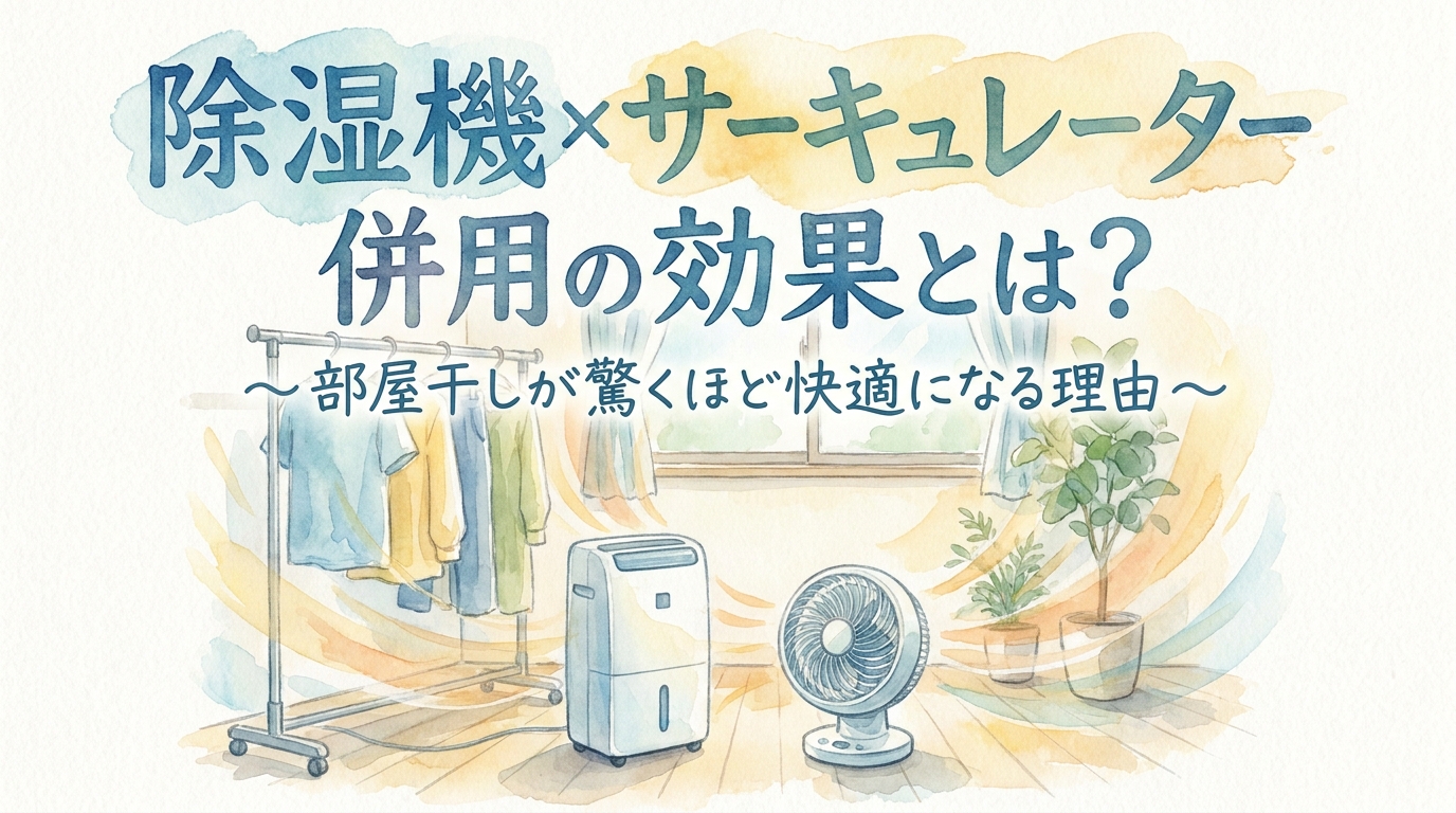 除湿機 サーキュレーター 併用の効果とは？部屋干しが驚くほど快適になる理由