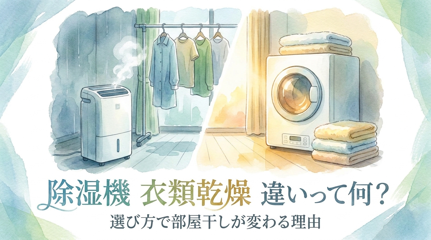除湿機 衣類乾燥 違いって何？選び方で部屋干しが変わる理由