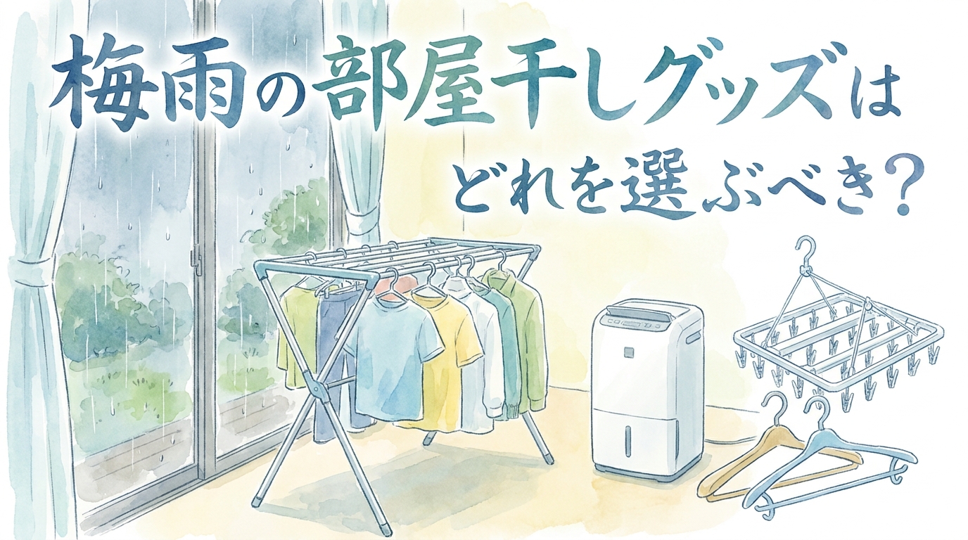 梅雨の部屋干しグッズはどれを選ぶべき？