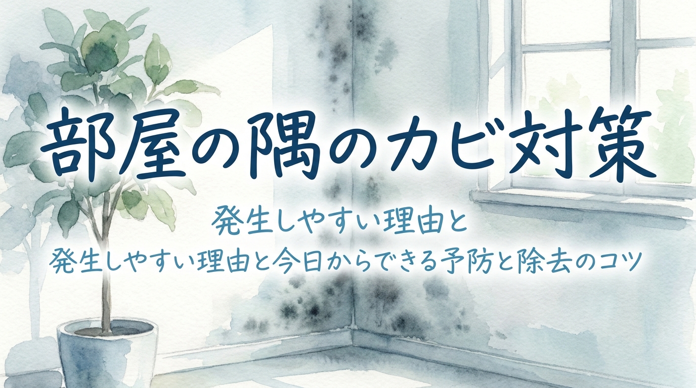 部屋の隅のカビ対策|発生しやすい理由と今日からできる予防と除去のコツ