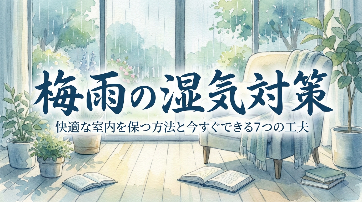 梅雨の湿気対策|快適な室内を保つ方法と今すぐできる7つの工夫