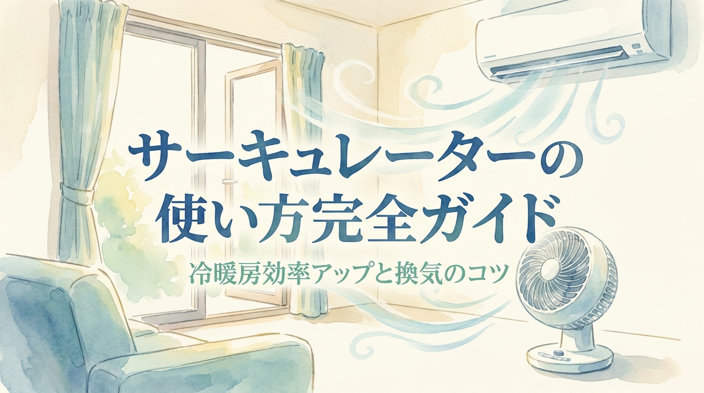 サーキュレーターの使い方完全ガイド|冷暖房効率アップと換気のコツ