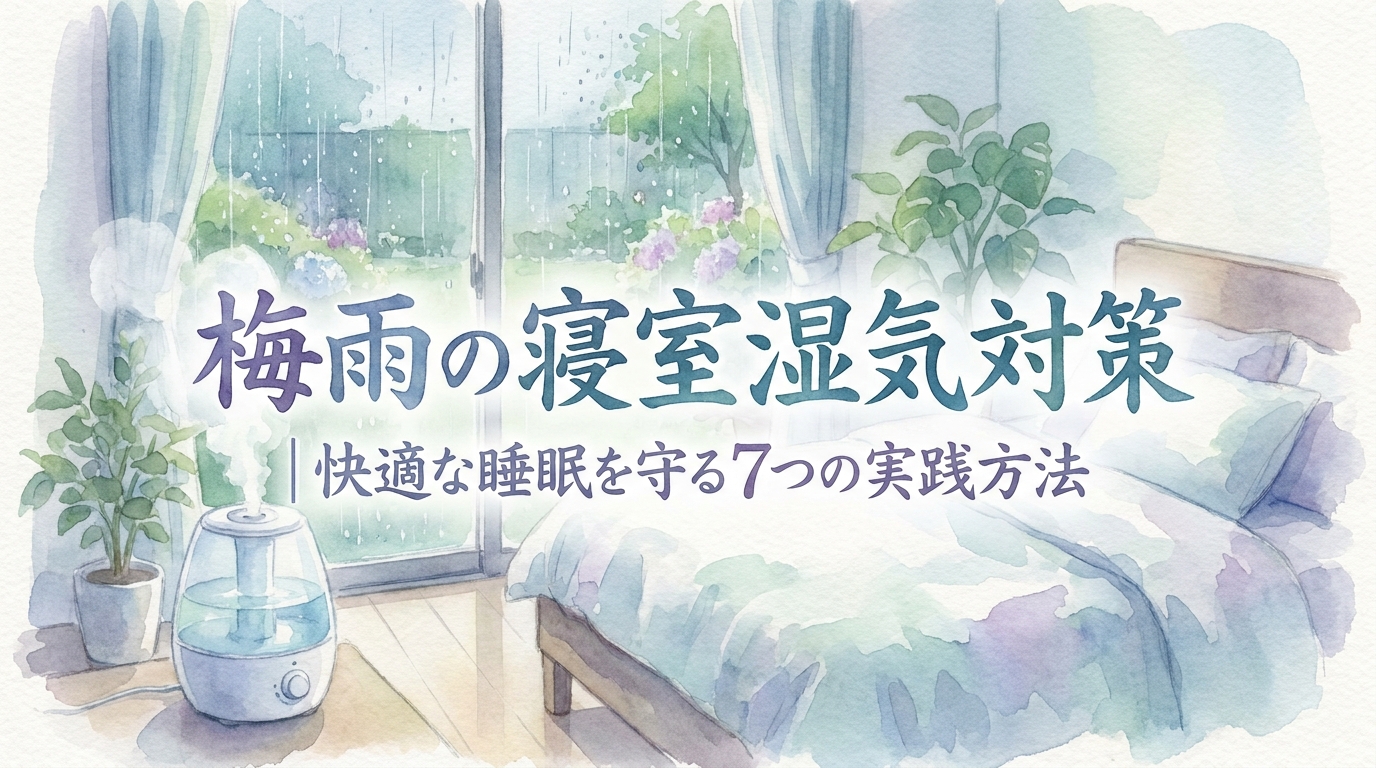 梅雨の寝室湿気対策|快適な睡眠を守る7つの実践方法