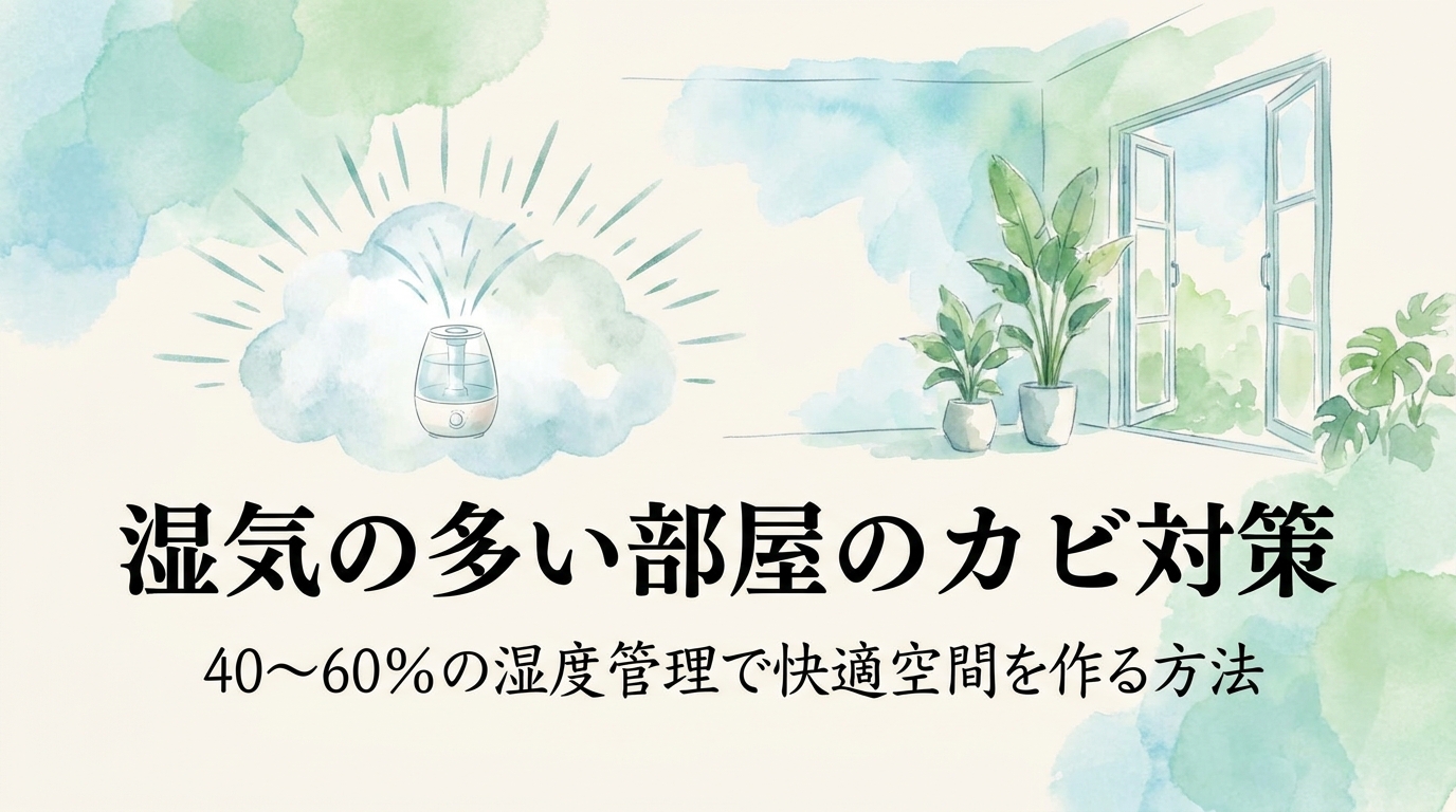 湿気の多い部屋のカビ対策|40〜60%の湿度管理で快適空間を作る方法