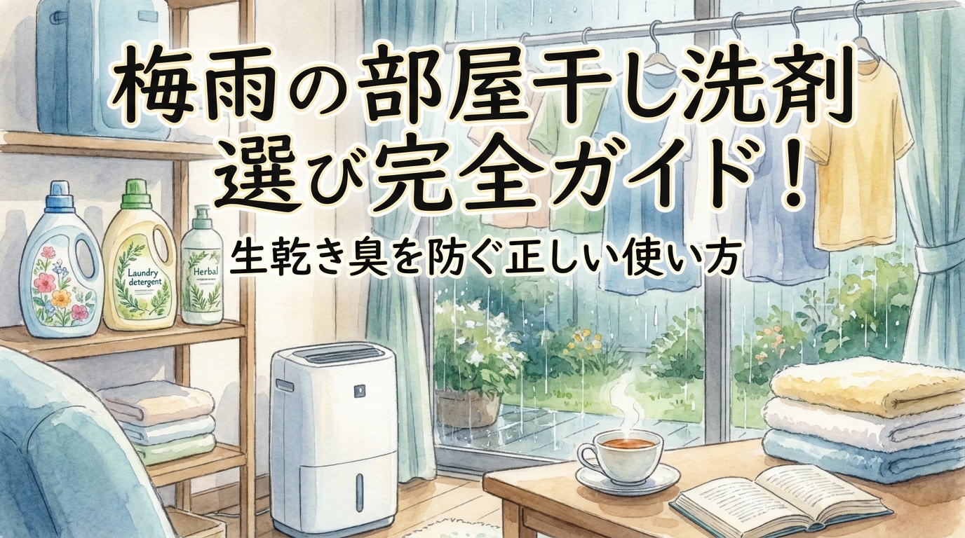 梅雨の部屋干し洗剤選び完全ガイド!生乾き臭を防ぐ正しい使い方