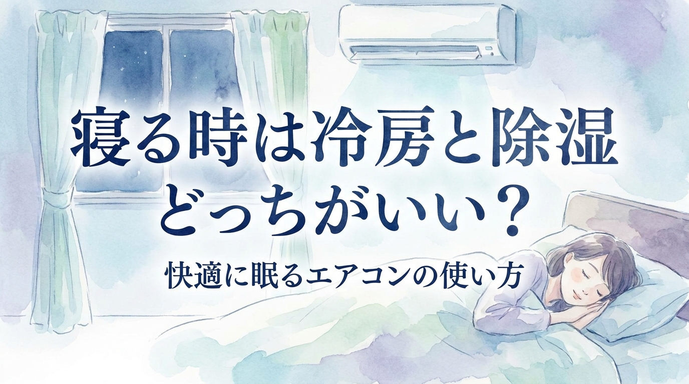 寝る時は冷房と除湿どっちがいい?快適に眠るエアコンの使い方