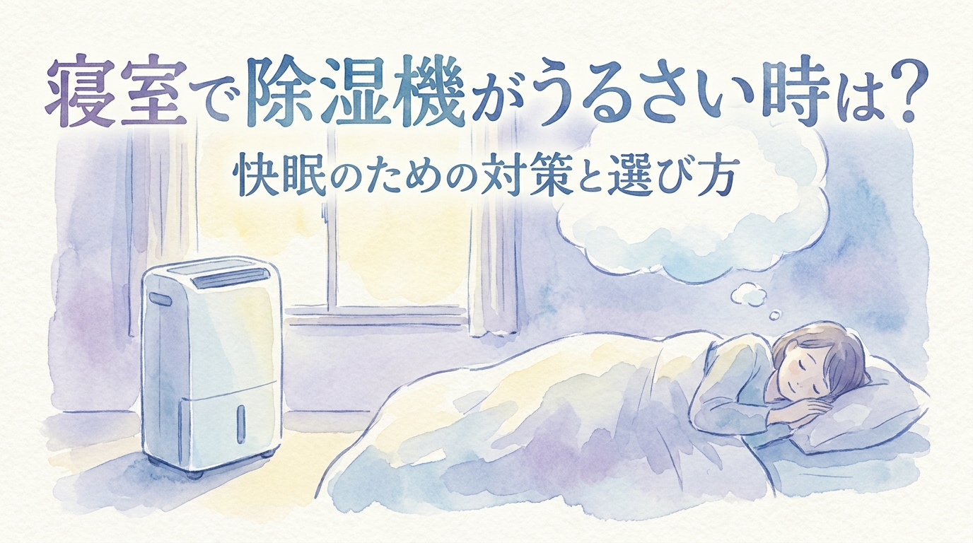 寝室で除湿機がうるさい時は?快眠のための対策と選び方