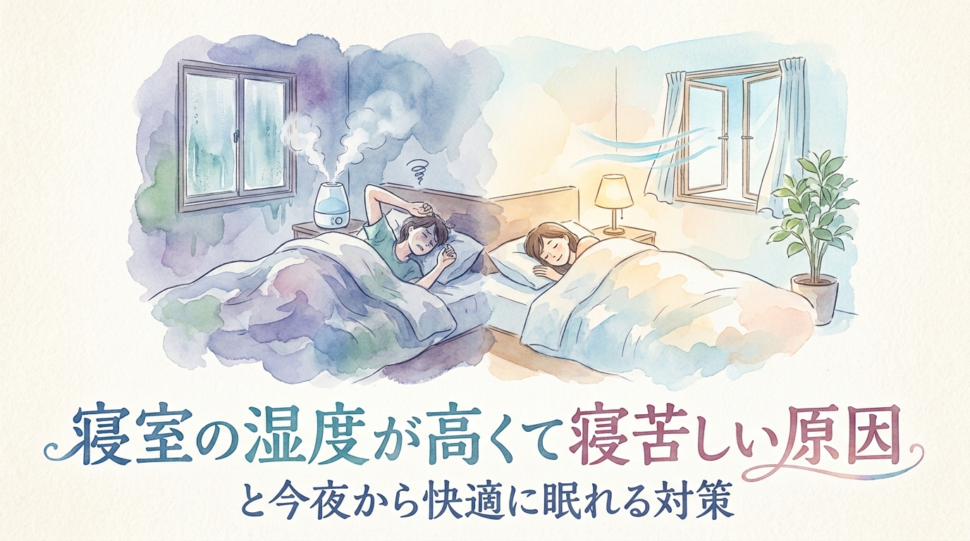 寝室の湿度が高くて寝苦しい原因と今夜から快適に眠れる対策