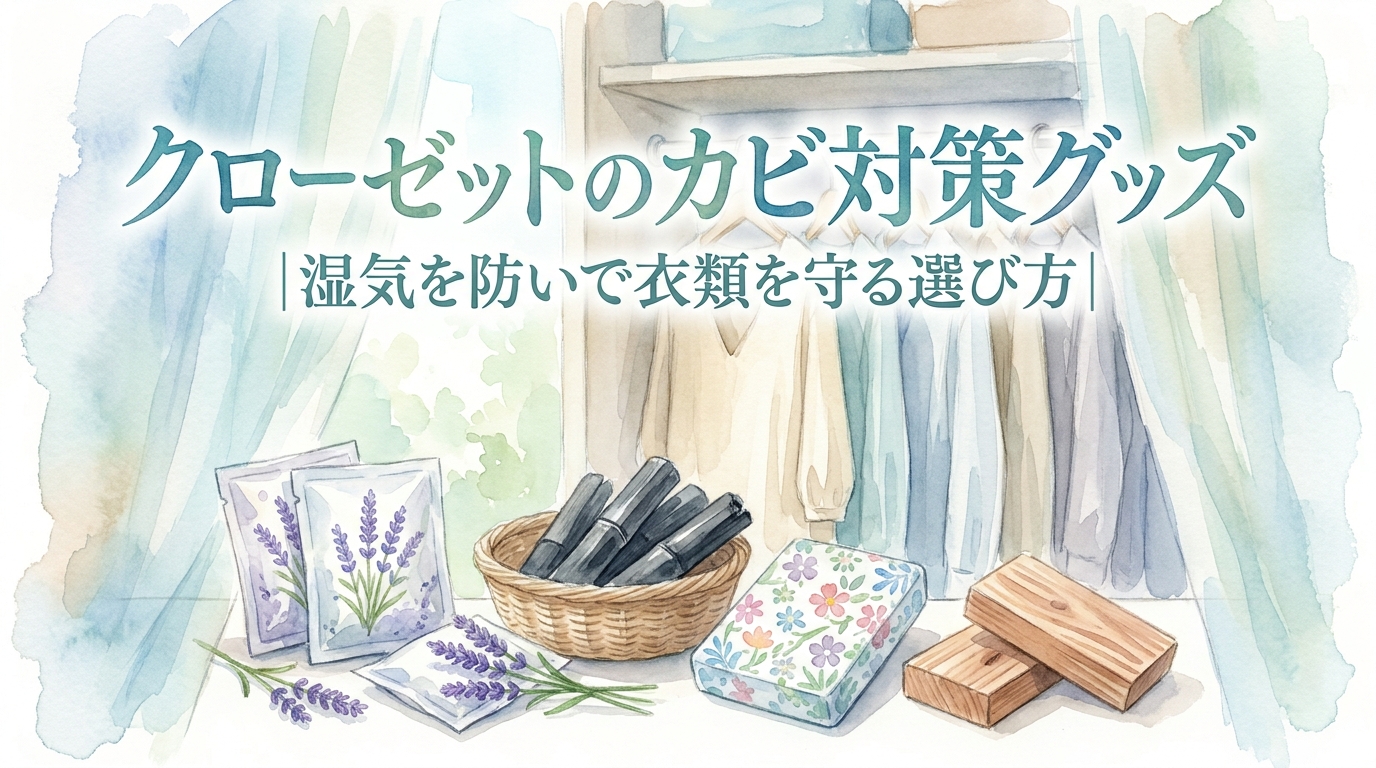 クローゼットのカビ対策グッズ|湿気を防いで衣類を守る選び方