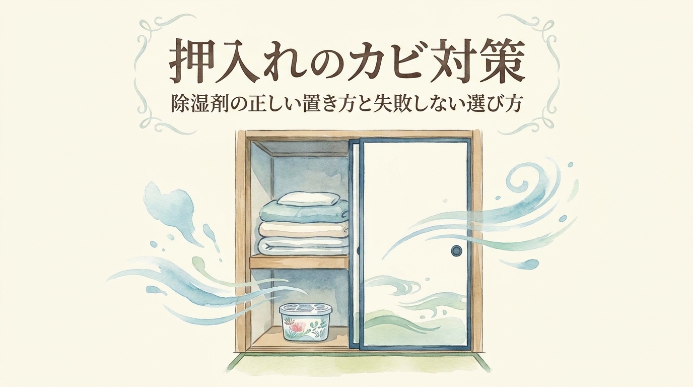 押入れのカビ対策、除湿剤の正しい置き方と失敗しない選び方
