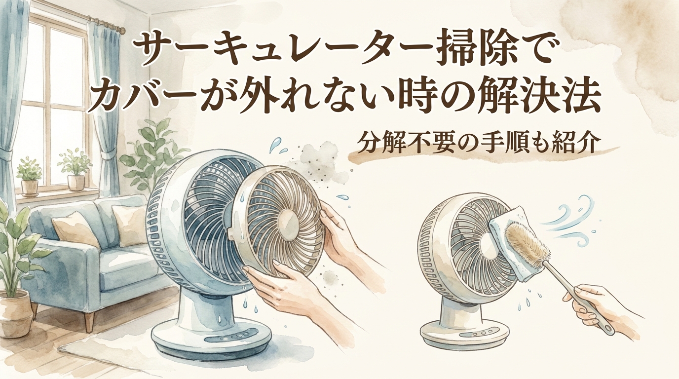 サーキュレーター掃除でカバーが外れない時の解決法|分解不要の手順も紹介