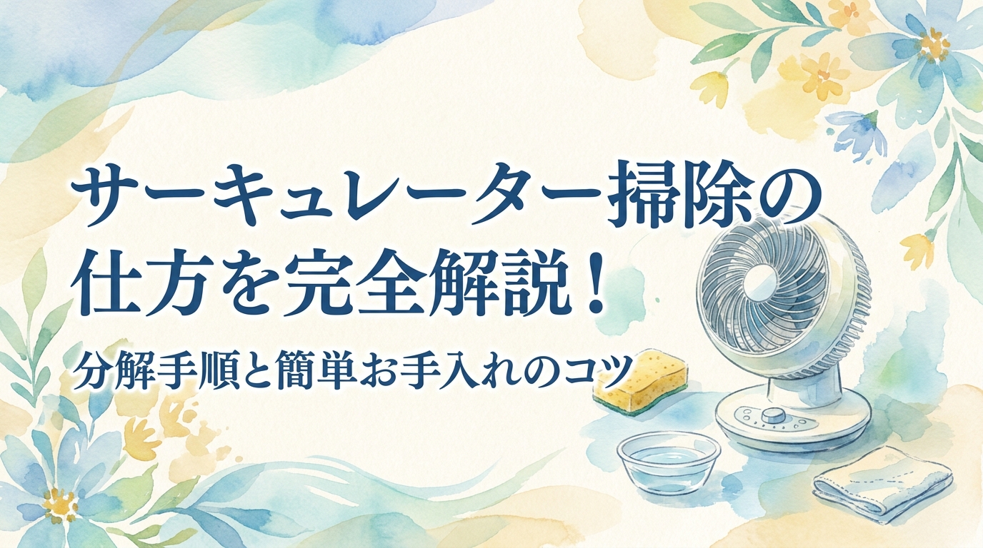 サーキュレーター掃除の仕方を完全解説!分解手順と簡単お手入れのコツ