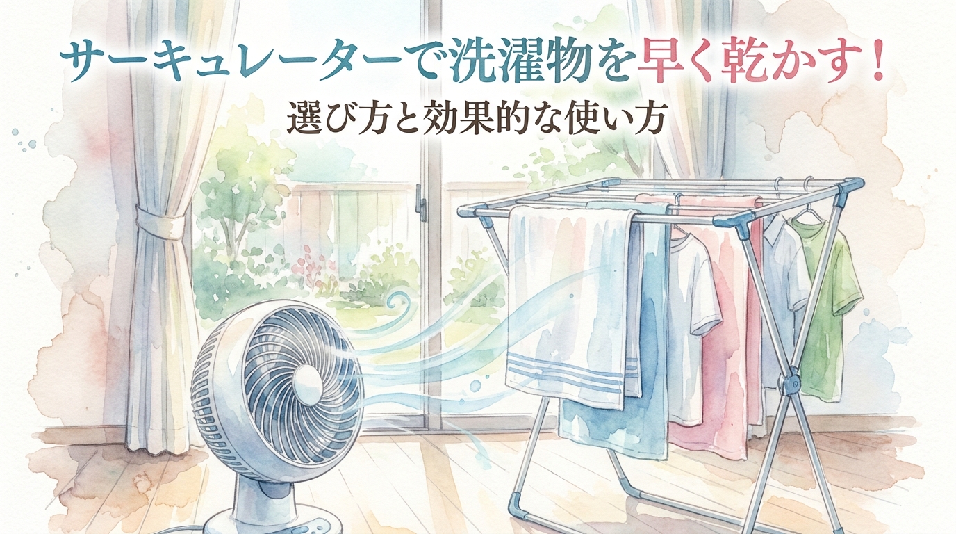 サーキュレーターで洗濯物を早く乾かす!選び方と効果的な使い方