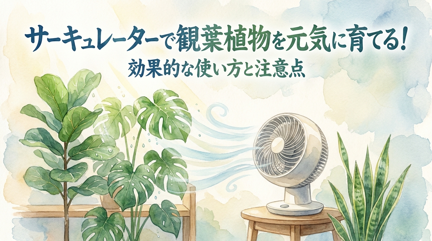 サーキュレーターで観葉植物を元気に育てる!効果的な使い方と注意点