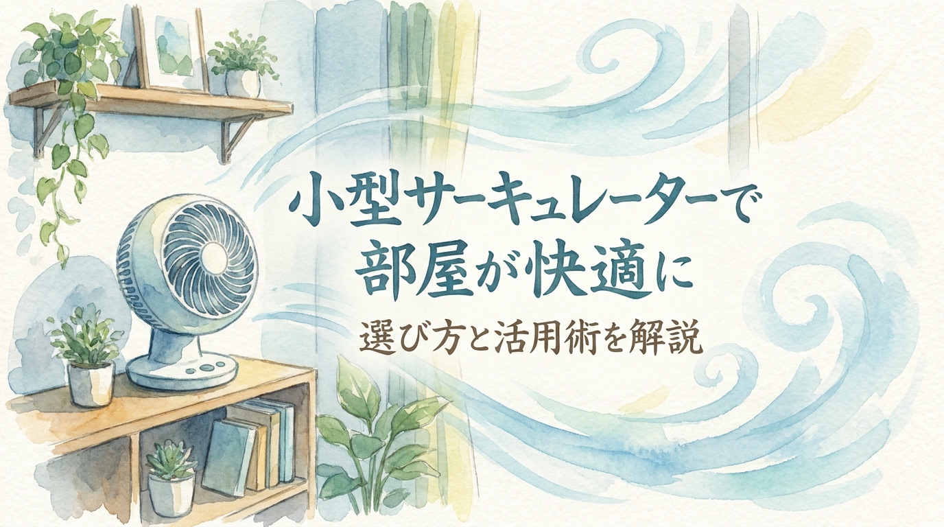 小型サーキュレーターで部屋が快適に│選び方と活用術を解説