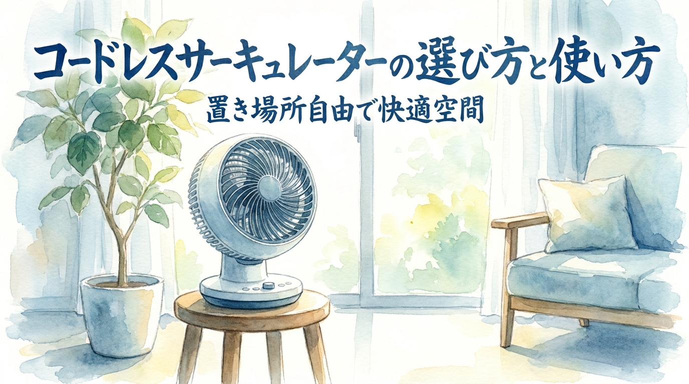 コードレスサーキュレーターの選び方と使い方|置き場所自由で快適空間