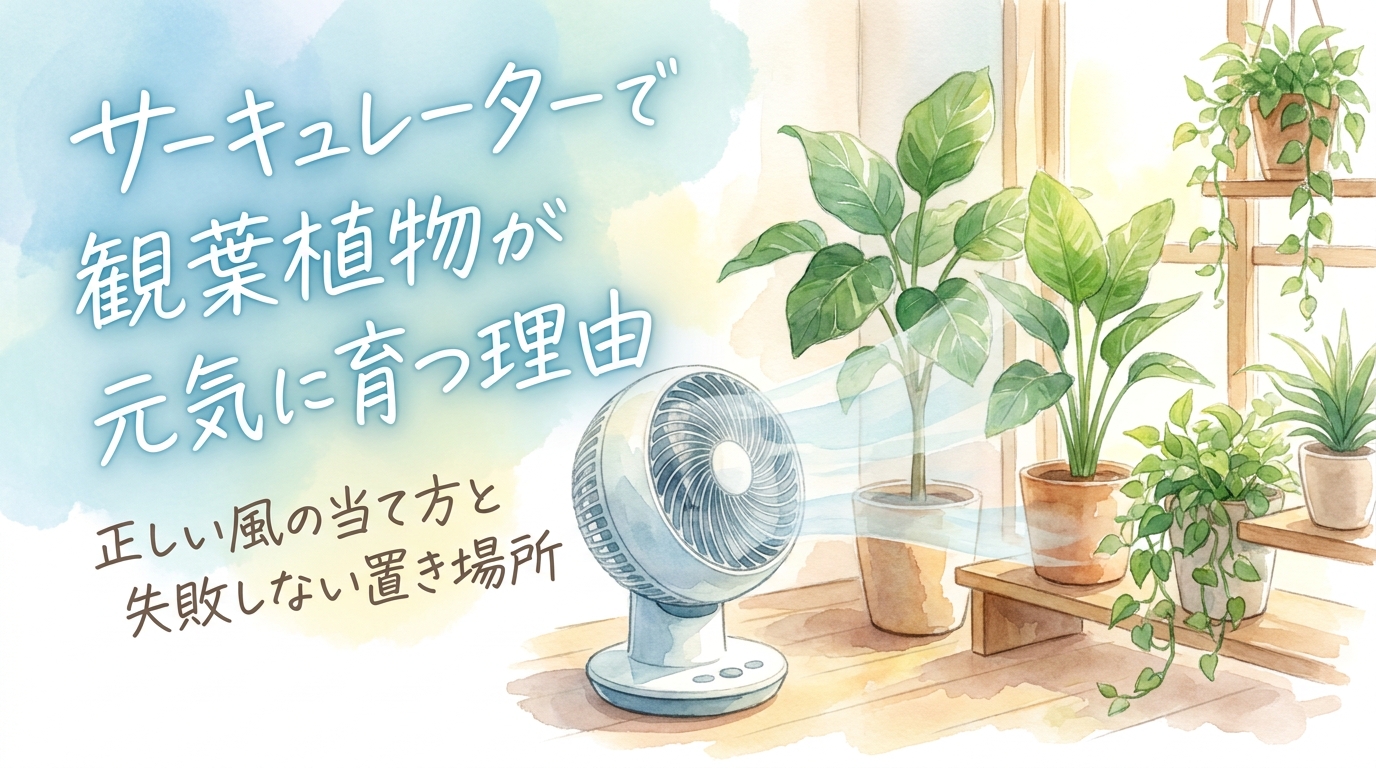 サーキュレーターで観葉植物が元気に育つ理由|正しい風の当て方と失敗しない置き場所