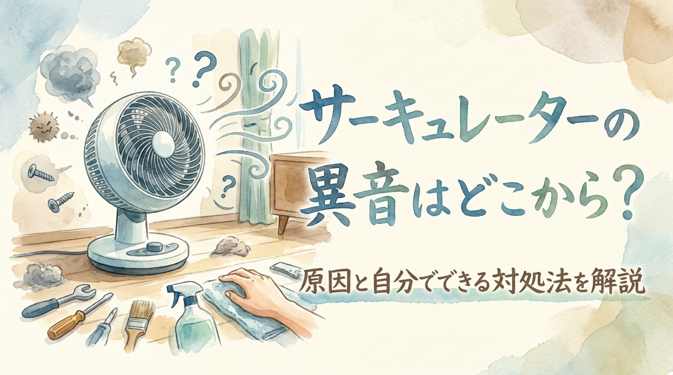 サーキュレーターの異音はどこから?原因と自分でできる対処法を解説