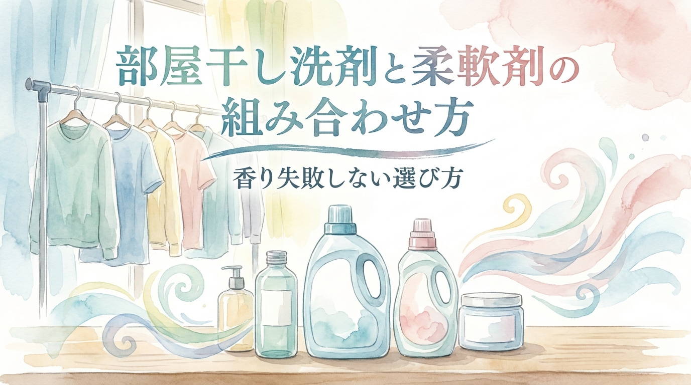 部屋干し洗剤と柔軟剤の組み合わせ方|香り失敗しない選び方