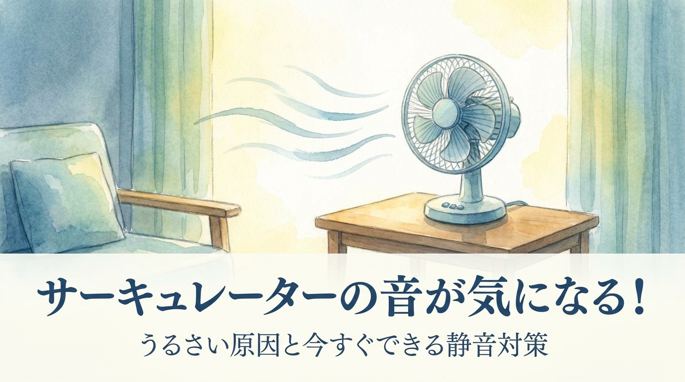 サーキュレーターの音が気になる!うるさい原因と今すぐできる静音対策