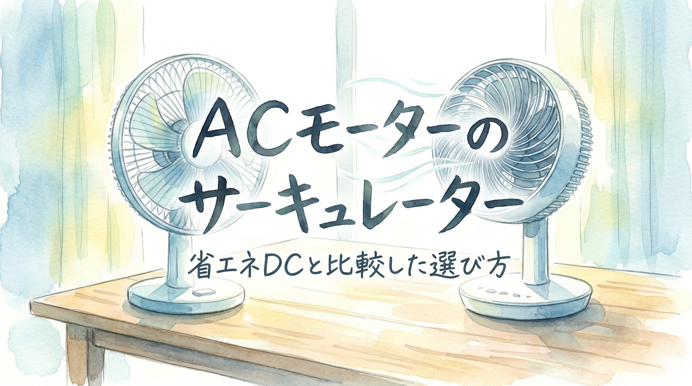 ACモーターのサーキュレーター|省エネDCと比較した選び方