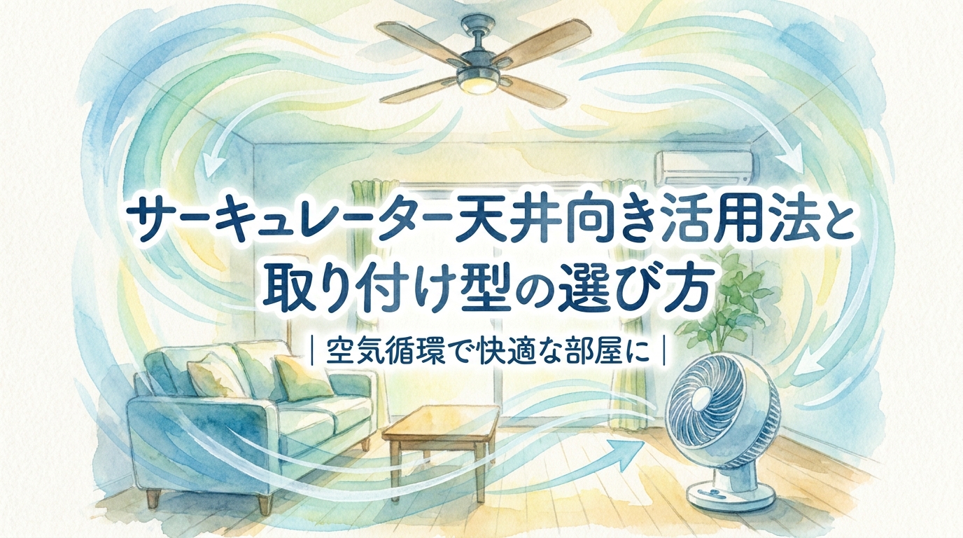 サーキュレーター天井向き活用法と取り付け型の選び方|空気循環で快適な部屋に