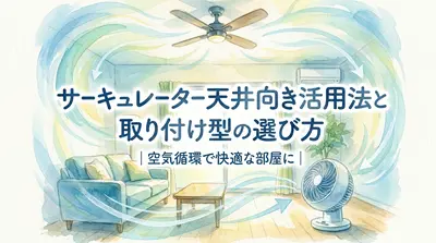 サーキュレーター天井向き活用法と取り付け型の選び方｜空気循環で快適な部屋に