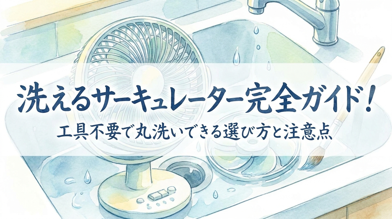 洗えるサーキュレーター完全ガイド!工具不要で丸洗いできる選び方と注意点