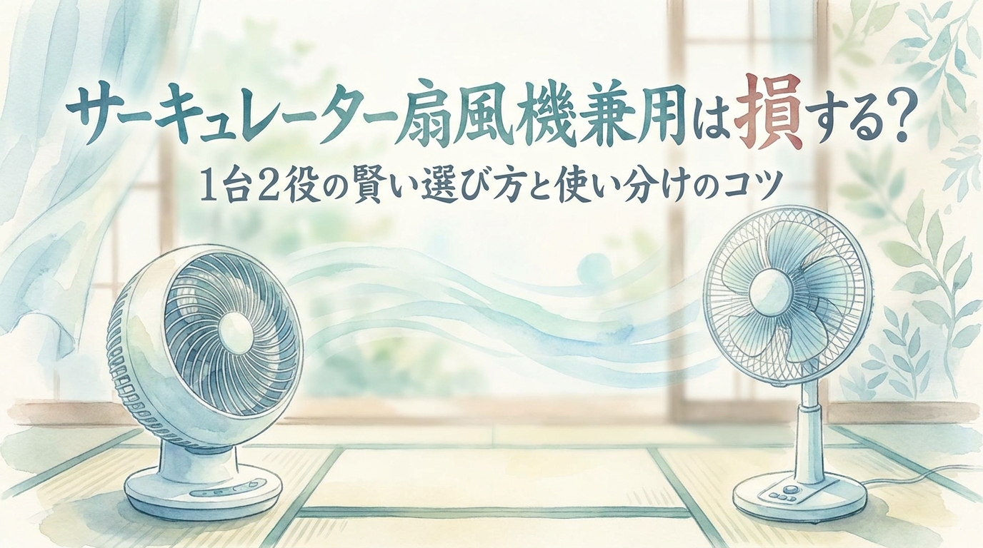 サーキュレーター扇風機兼用は損する?1台2役の賢い選び方と使い分けのコツ