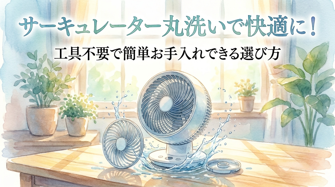 サーキュレーター丸洗いで快適に!工具不要で簡単お手入れできる選び方
