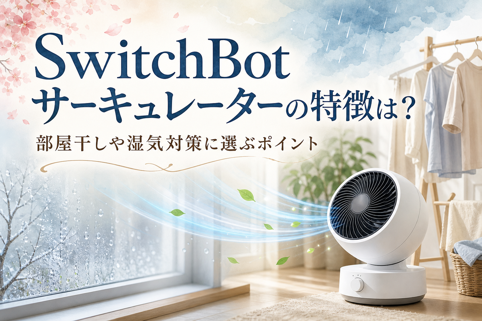 SwitchBotサーキュレーターの特徴は?部屋干しや湿気対策に選ぶポイント