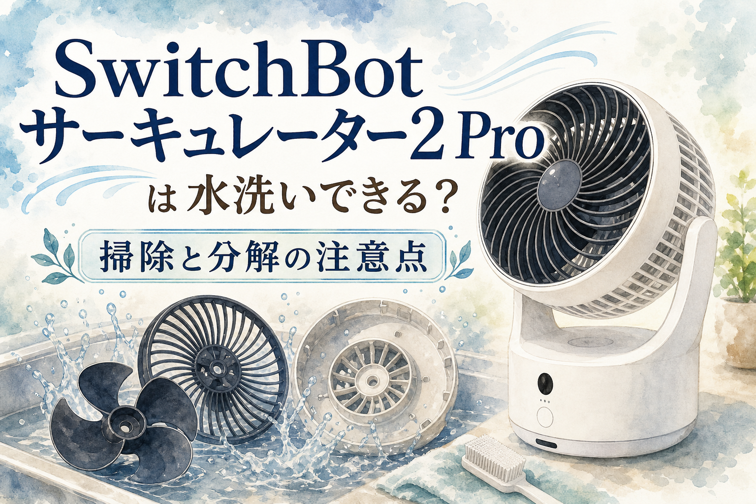 SwitchBotサーキュレーター2 Proは水洗いできる?掃除と分解の注意点