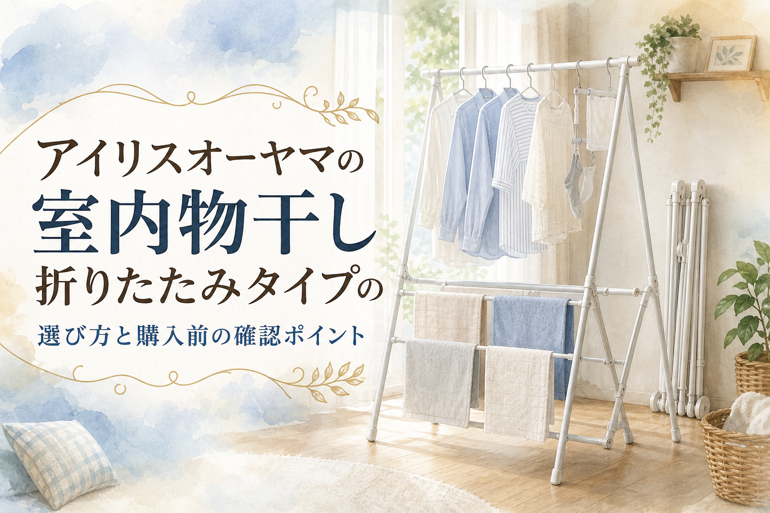 アイリスオーヤマの室内物干し折りたたみタイプの選び方と購入前の確認ポイント