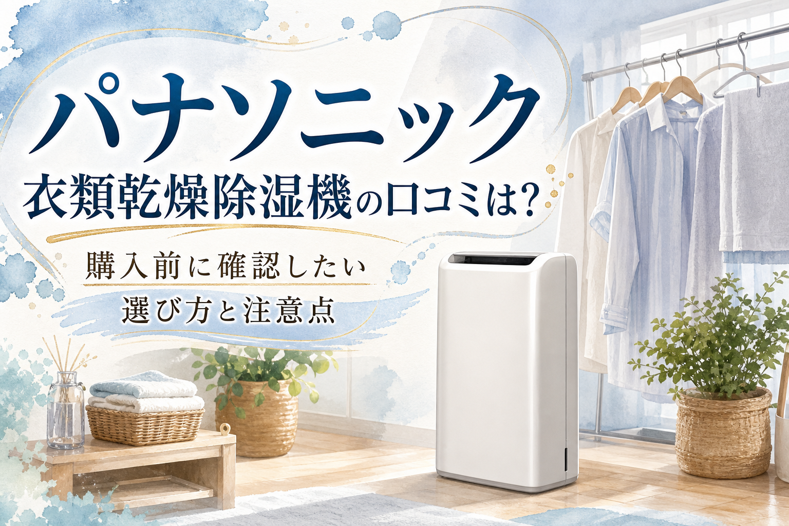 パナソニック衣類乾燥除湿機の口コミは?購入前に確認したい選び方と注意点