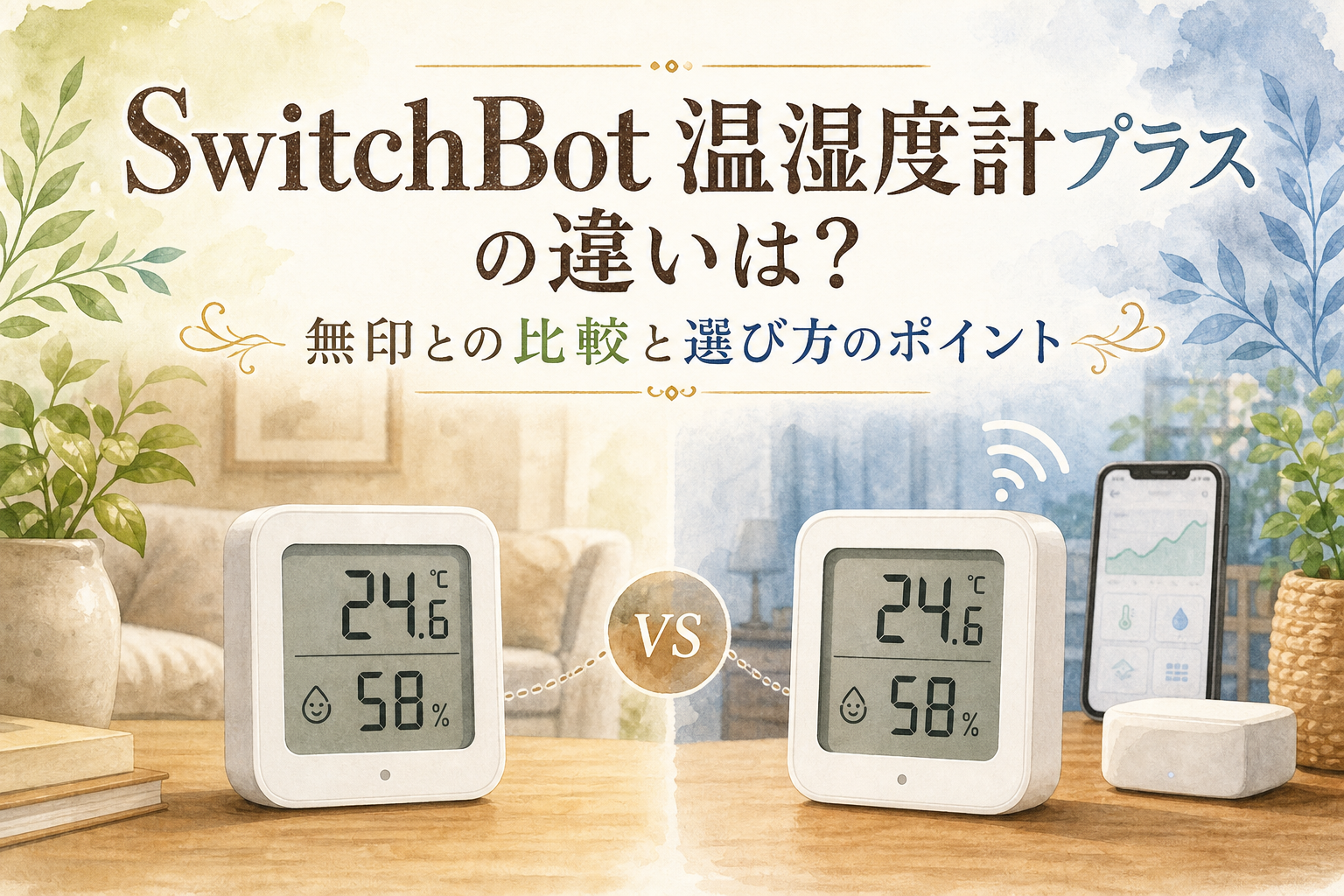 SwitchBot温湿度計プラスの違いは?無印との比較と選び方のポイント