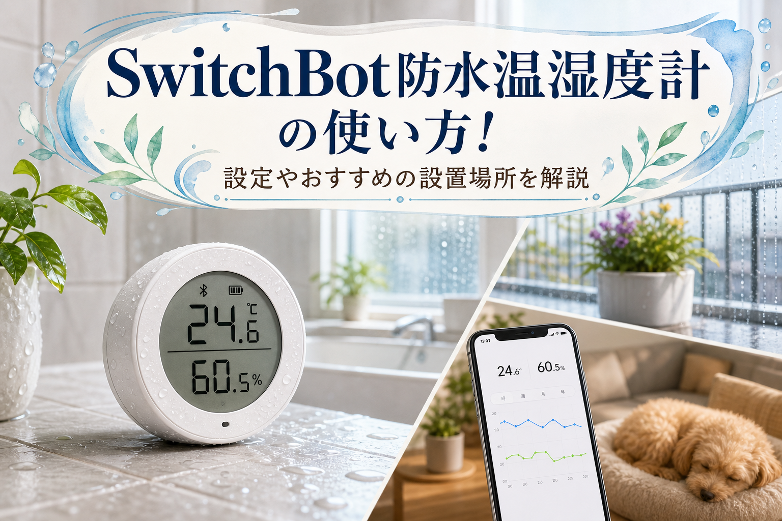 SwitchBot防水温湿度計の使い方！設定やおすすめの設置場所を解説