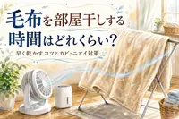 毛布を部屋干しする時間はどれくらい？早く乾かすコツとカビ・ニオイ対策