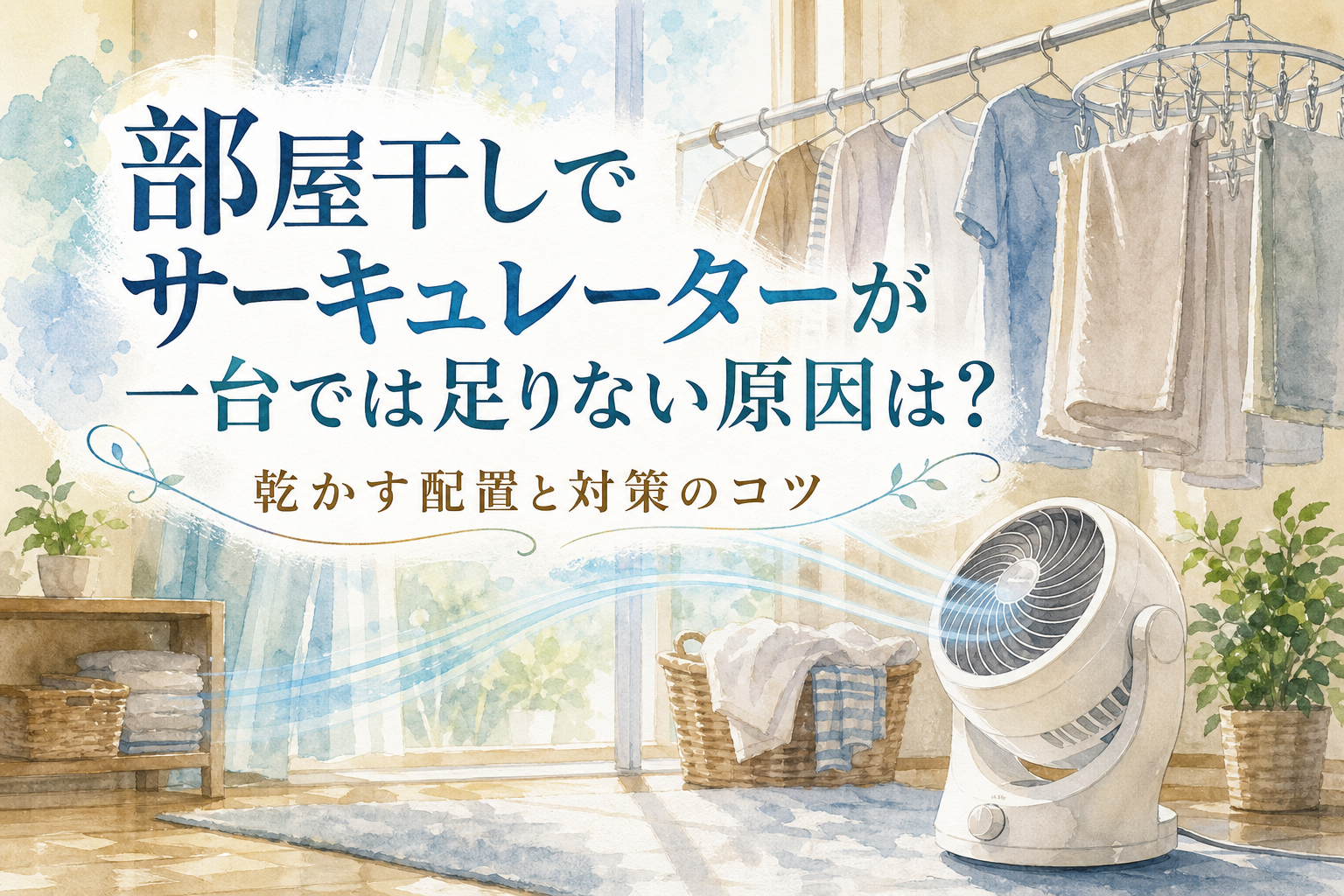 部屋干しでサーキュレーターが一台では足りない原因は?乾かす配置と対策のコツ