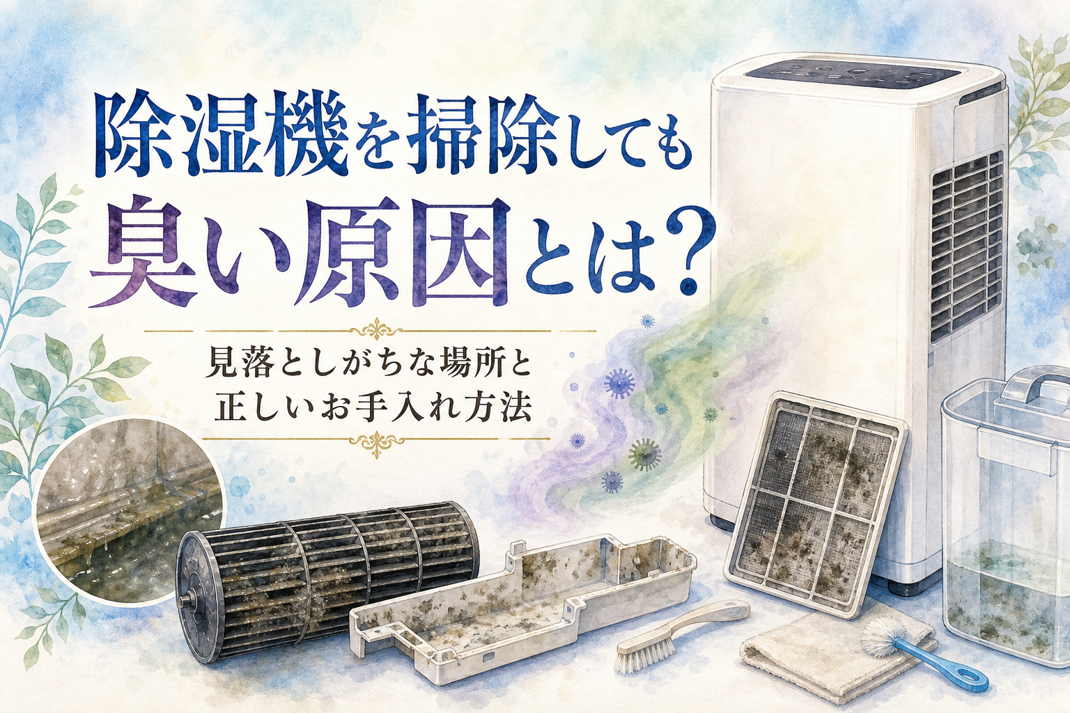 除湿機を掃除しても臭い原因とは？見落としがちな場所と正しいお手入れ方法