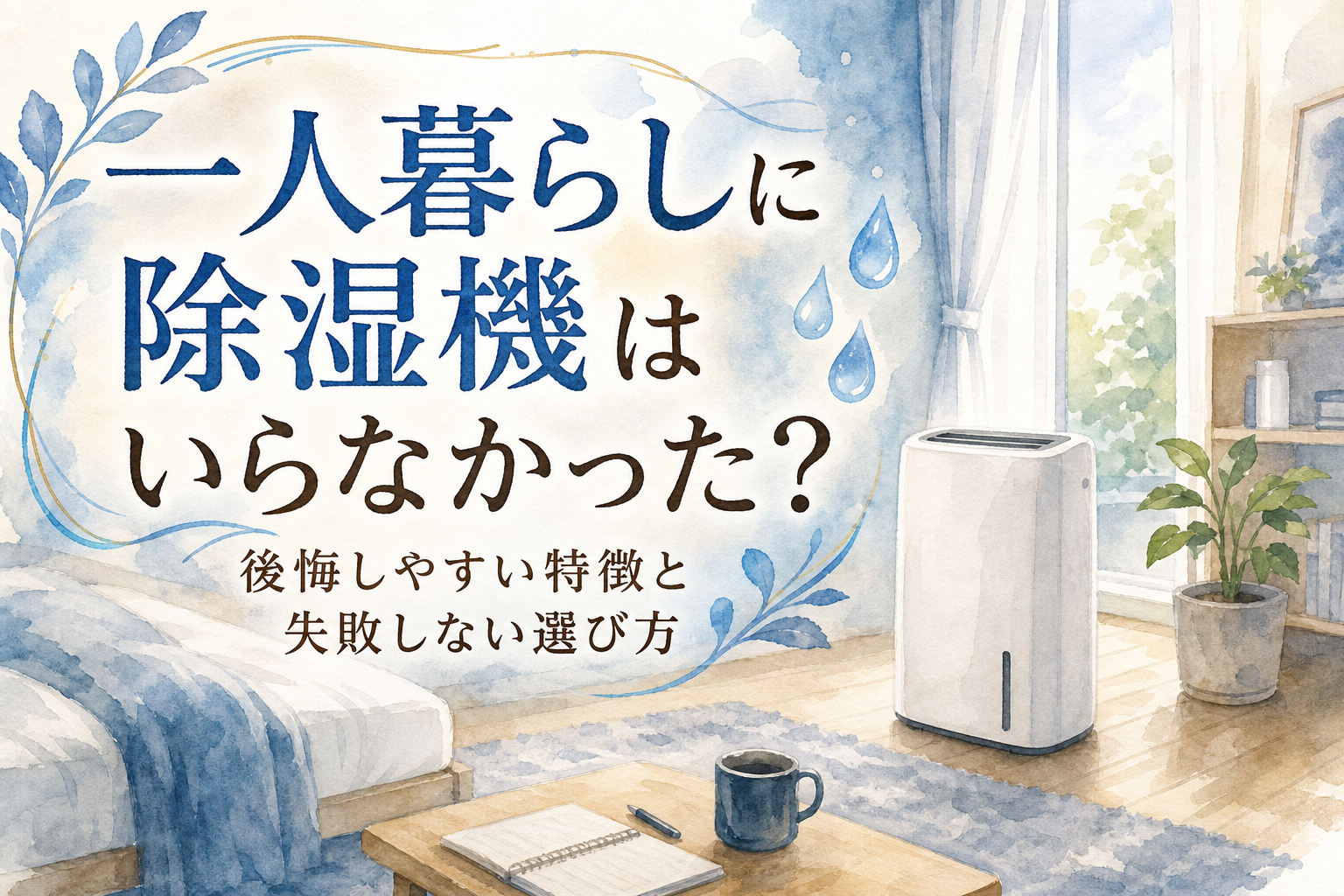 一人暮らしに除湿機はいらなかった?後悔しやすい特徴と失敗しない選び方