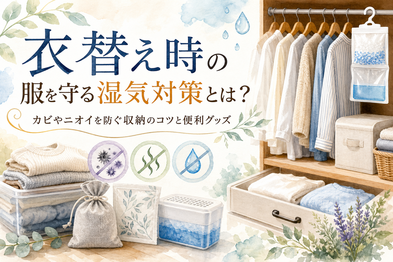 衣替え時の服を守る湿気対策とは?カビやニオイを防ぐ収納のコツと便利グッズ