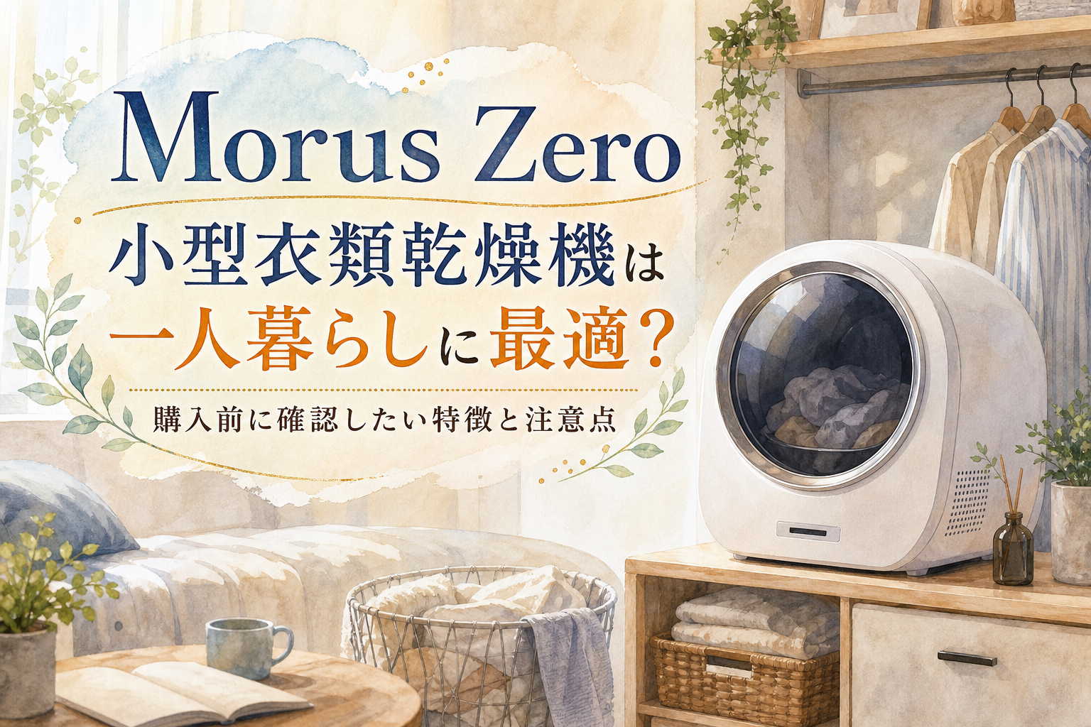 Morus Zero小型衣類乾燥機は一人暮らしに最適?購入前に確認したい特徴と注意点