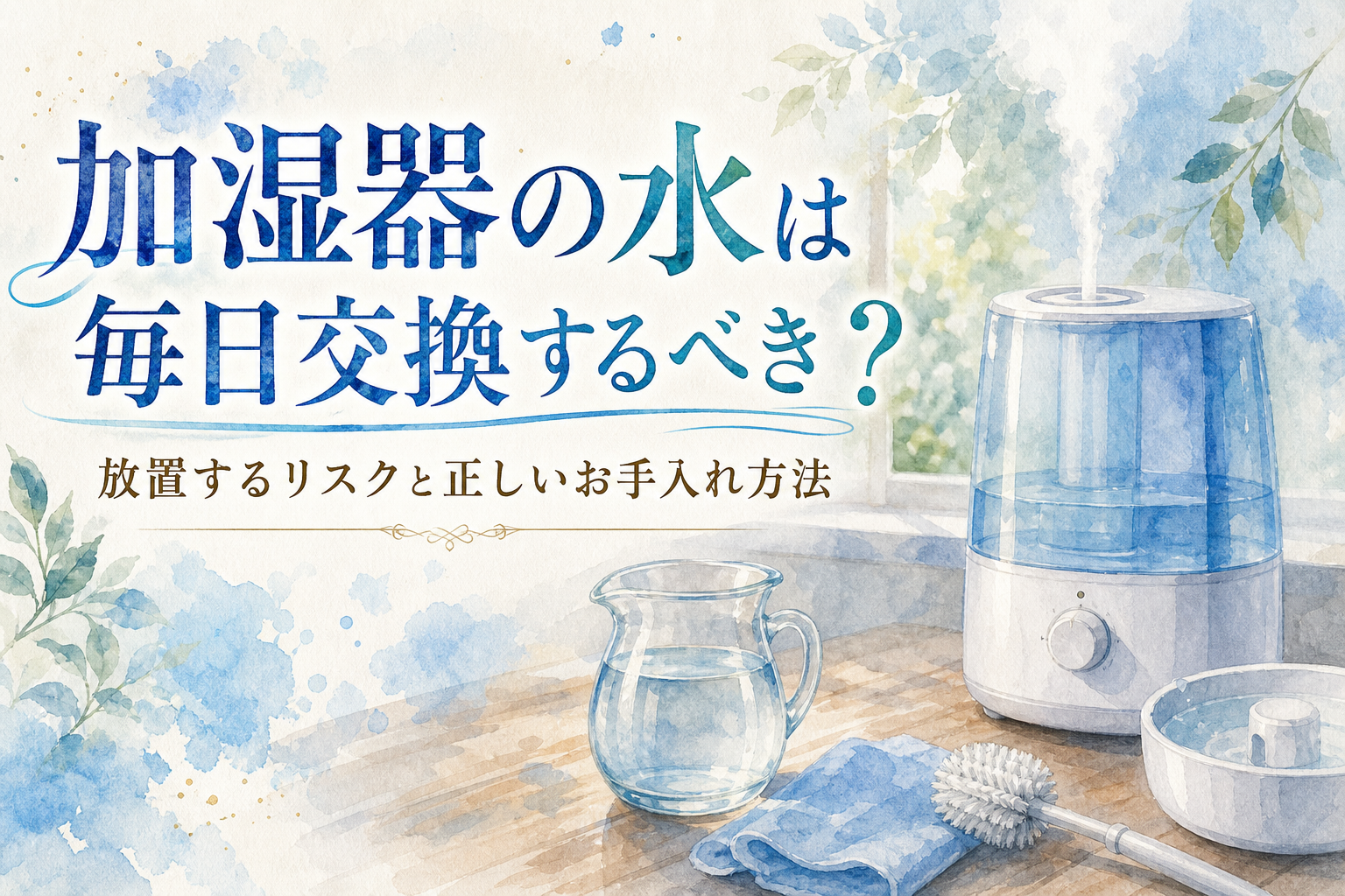 加湿器の水は毎日交換するべき？放置するリスクと正しいお手入れ方法