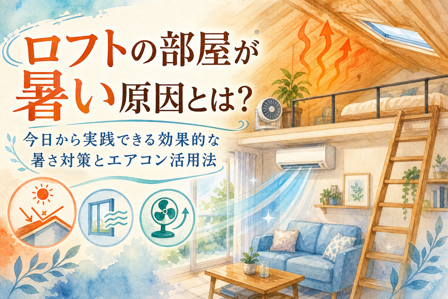 ロフトの部屋が暑い原因とは？今日から実践できる効果的な暑さ対策とエアコン活用法